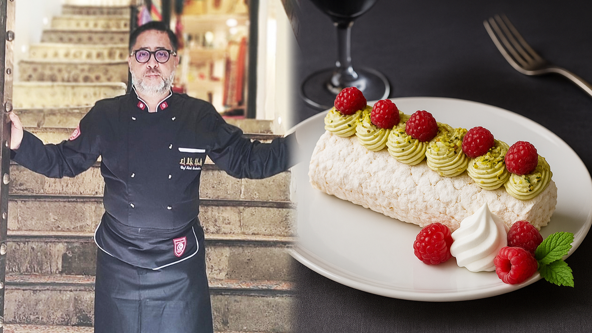 Pavlova roulée à la framboise et pistache: Nuage croustillant et crémeux gourmand