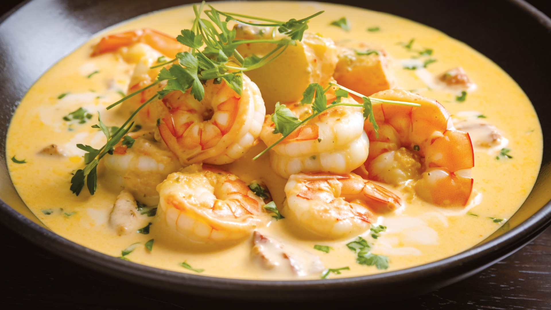 Healthy et gourmet: Crevettes sautées  à l’ail et à la crème