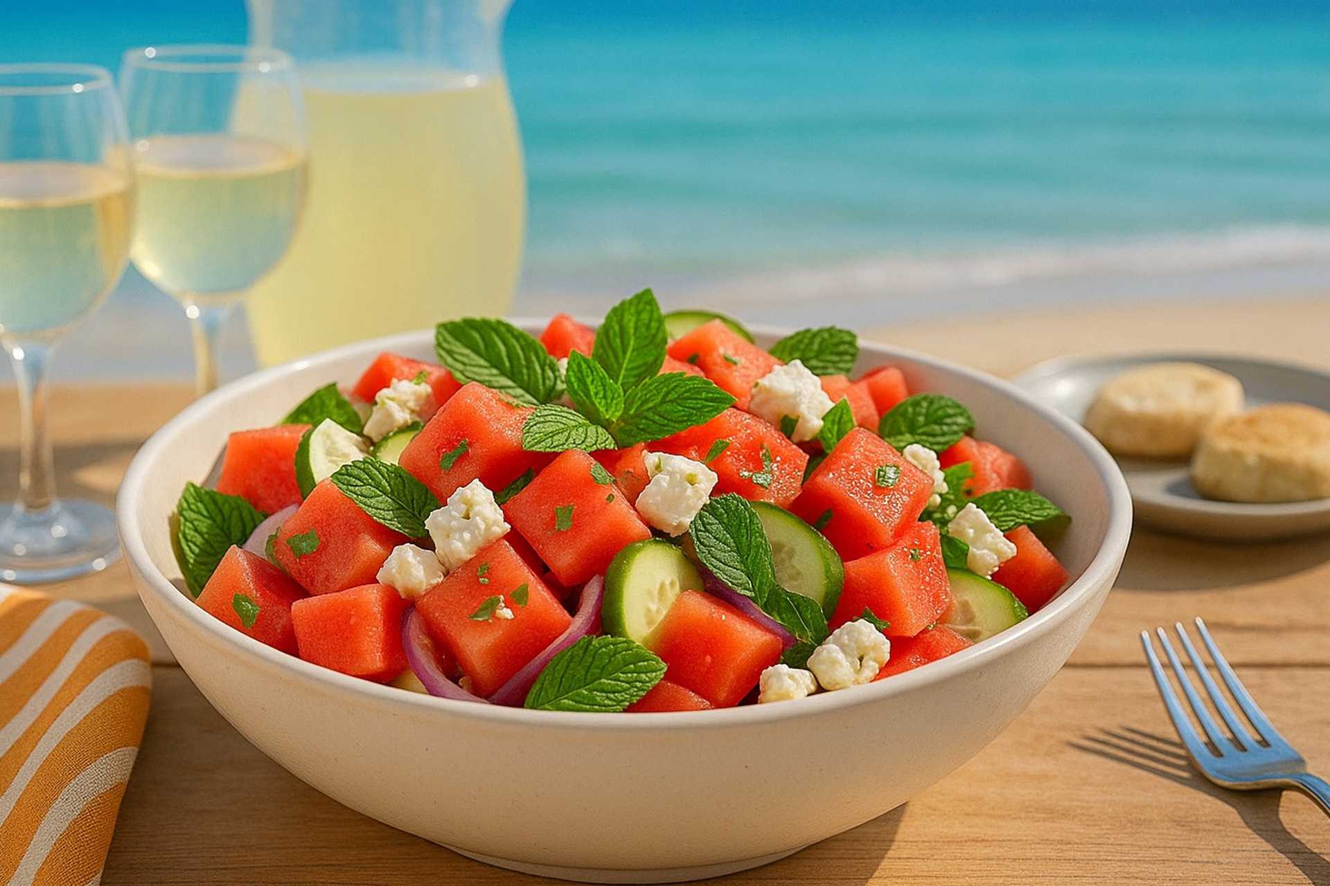 Salade Pastèque et Feta: alliance inattendue qui rafraîchit !