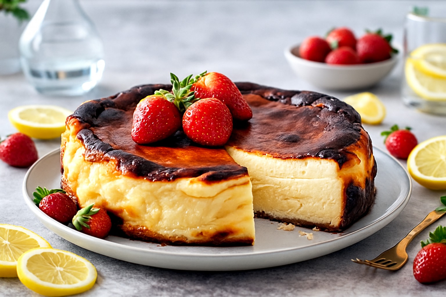 Basque Burnt Cheesecake : la recette du cheesecake brûlé ultra-crémeux