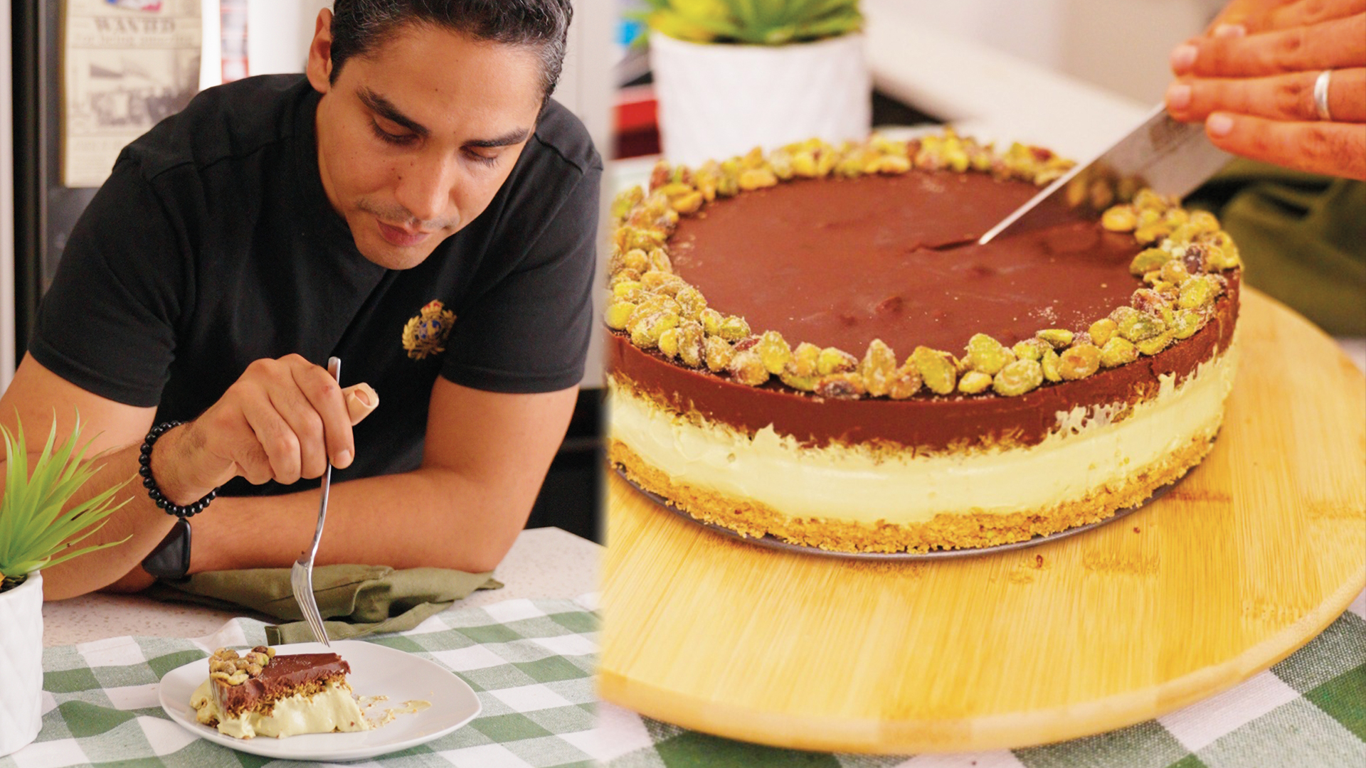 Cheesecake Dubai: Harmonie orientale en pistache et or