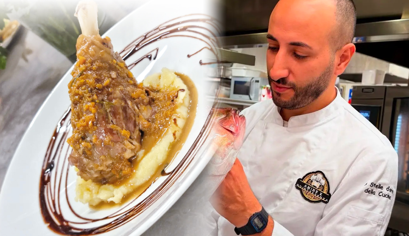 Noir et rubis: Jarret d’agneau, purée onctueuse