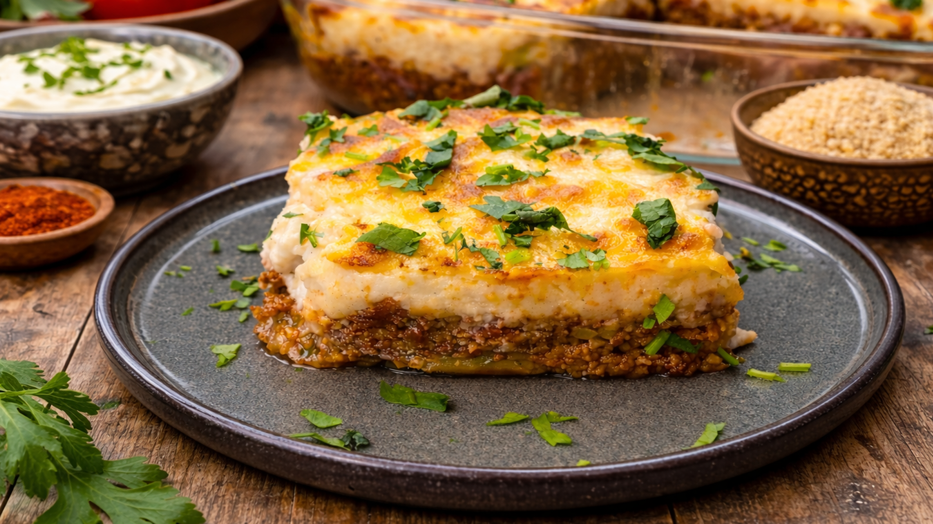 MOUSSAKA GRECQUE À LA TOUCHE TUNISIENNE
