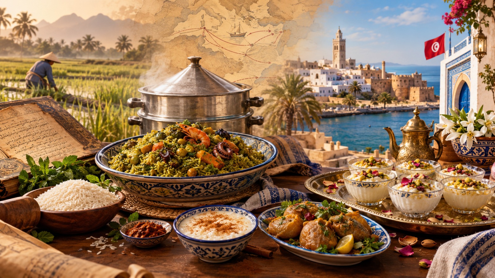 Le riz en Tunisie : l&rsquo;odyssée d&rsquo;un grain d&rsquo;Asie devenu mémoire de nos tables